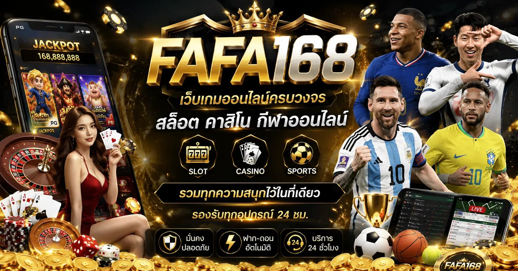 สล็อต คาสิโน และกีฬาออนไลน์บน FAFA168