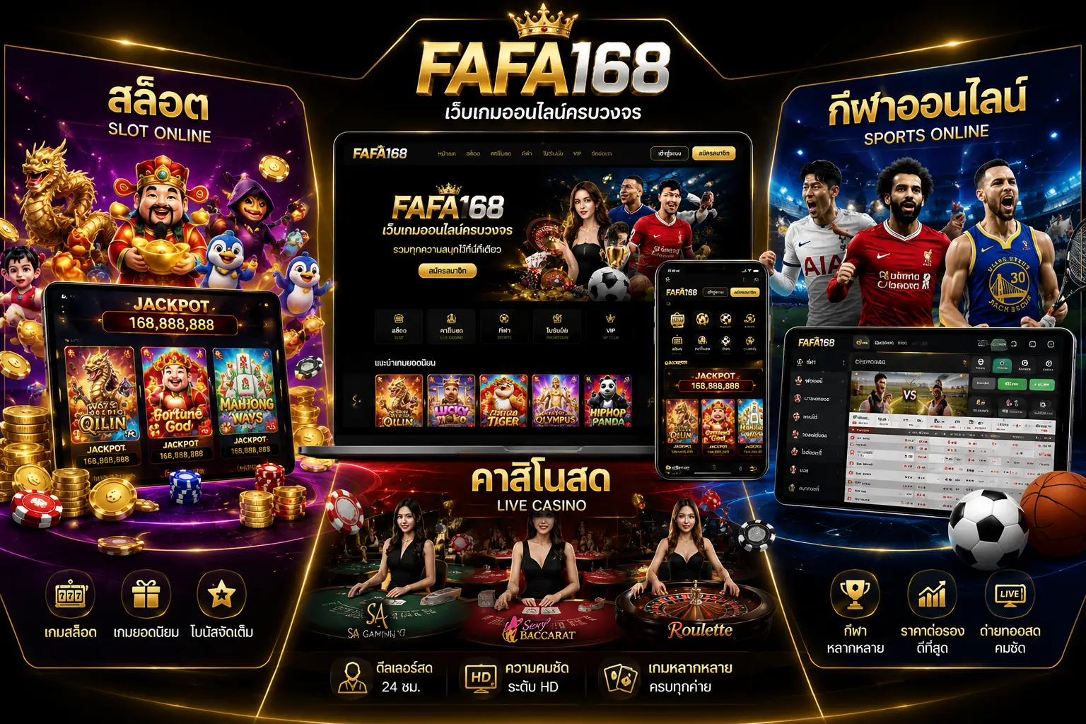 FAFA168 เว็บรวมสล็อต คาสิโน และกีฬาออนไลน์